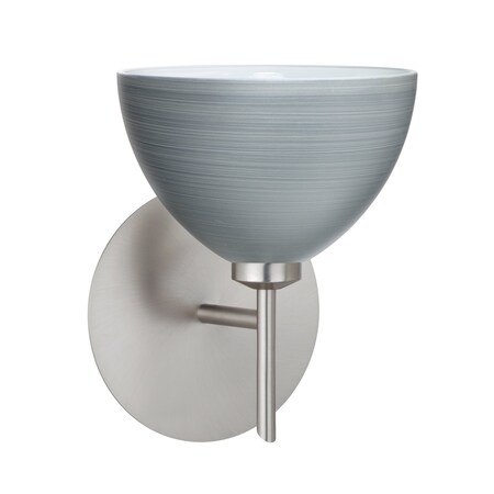 Besa Lighting Brella Mini Sconce, Titan, Satin Nickel Finish, 1x40W Halogen 1SW-4679TN-SN